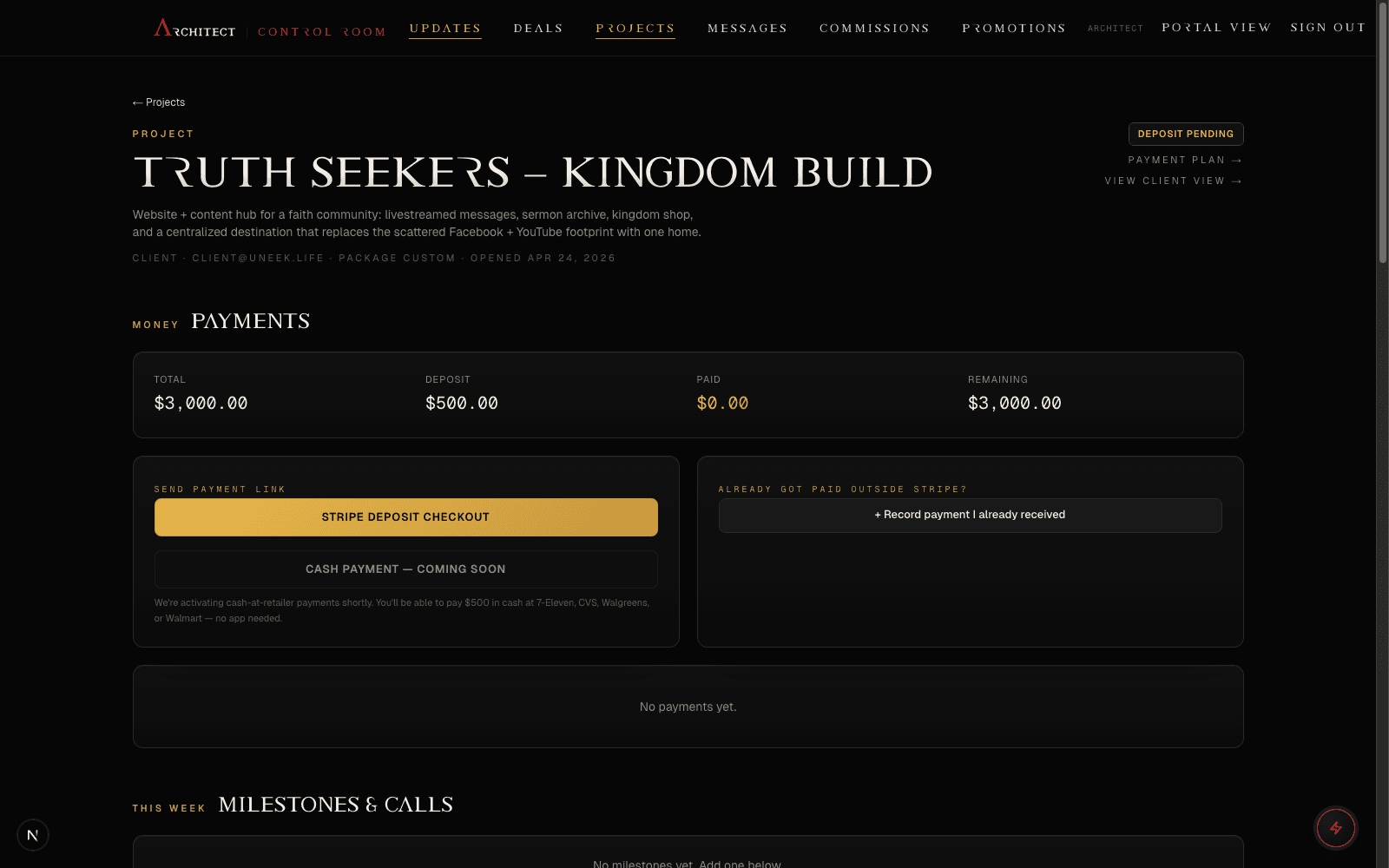 Client Portal — screenshot