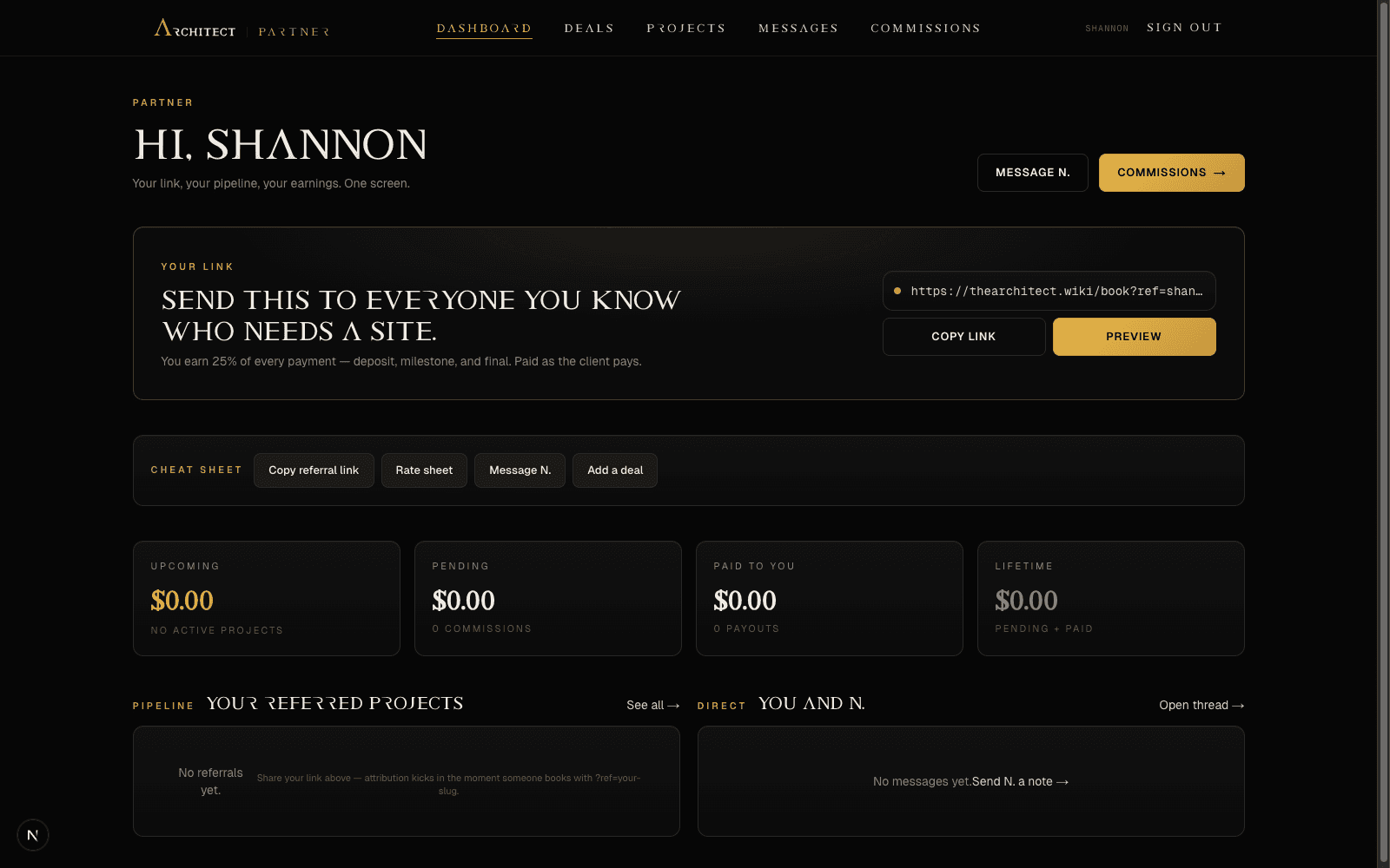 Partner Referrals + Auto-Commission — screenshot