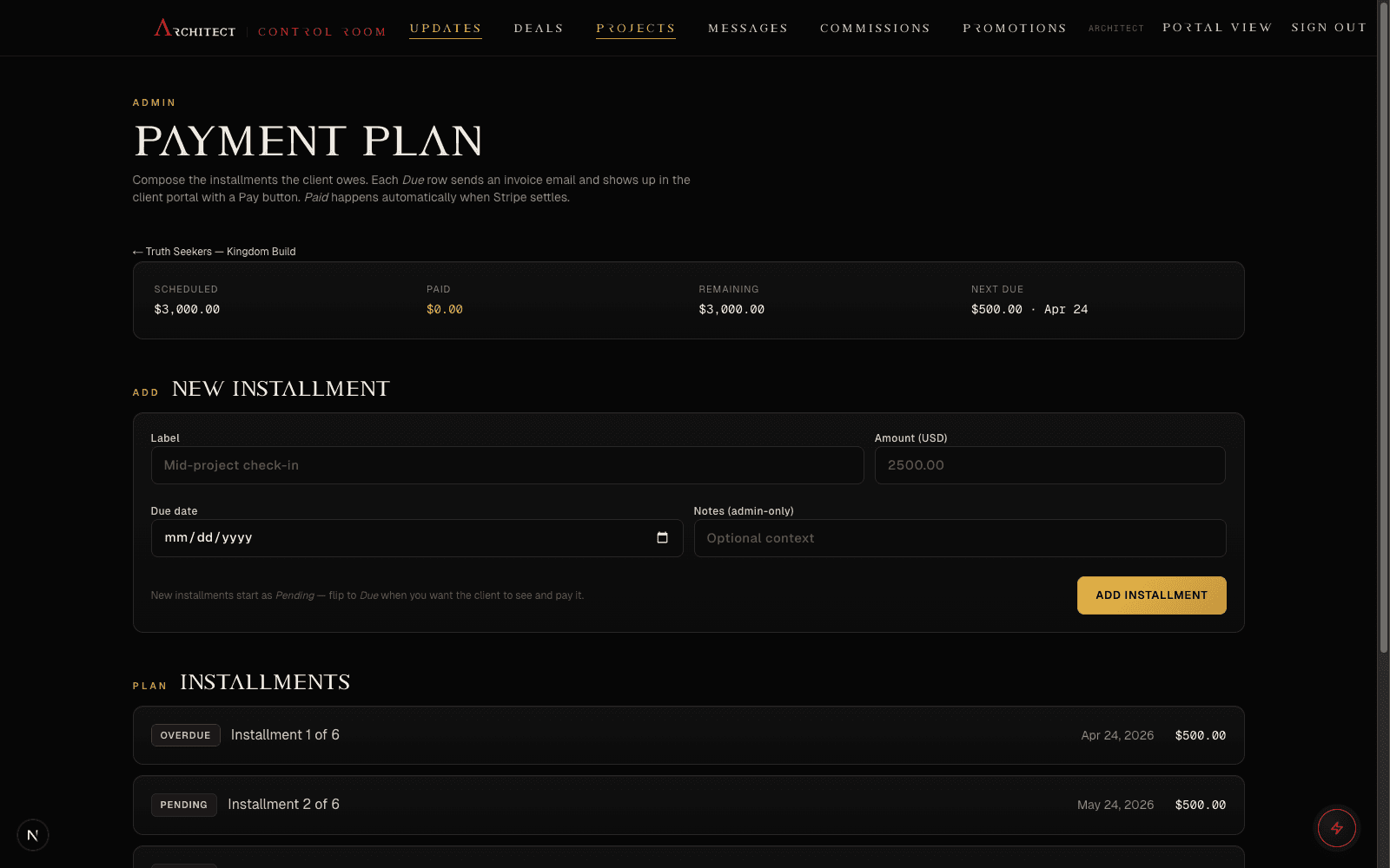 50 / 25 / 25 Auto-Plan — screenshot